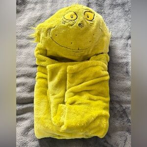 Grinch hooded toddler blanket